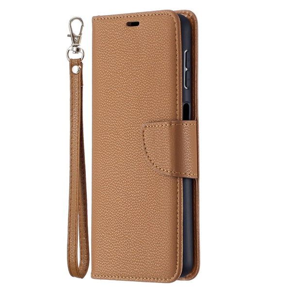 For Samsung Galaxy A32 5G Litchi Texture Pure Color Horizontal Flip PU Leather Case with H...(Brown)