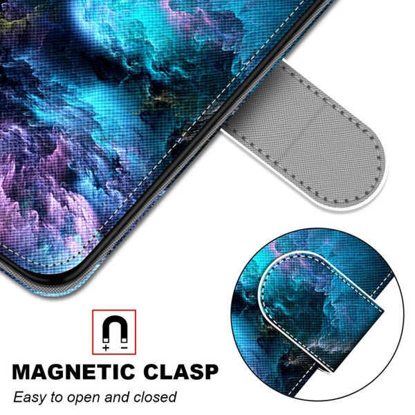 For Xiaomi Redmi 9A Coloured Drawing Cross Texture Horizontal Flip PU Leather Ca...(Colorful Clouds)