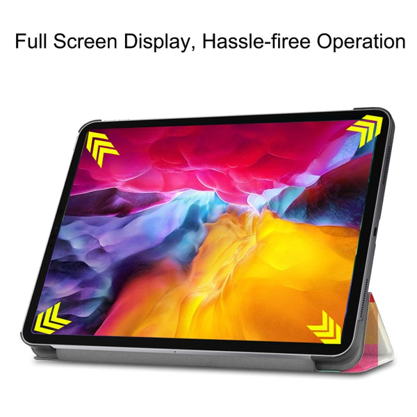 For iPad Pro 11 2022 2021 Colored Drawing Horizontal Flip PC PU Leather Tablet Case w...(Magic Cube)