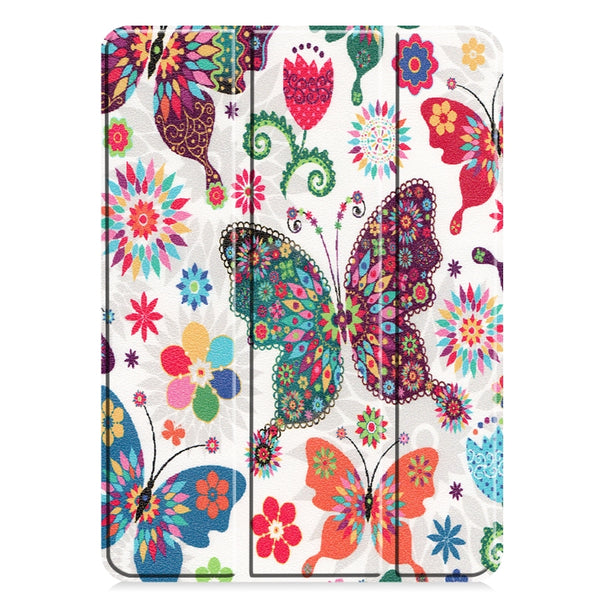 For iPad Pro 11 2022 2021 Colored Drawing Horizontal Flip PC PU Leather Table...(Colorful Butterfly)