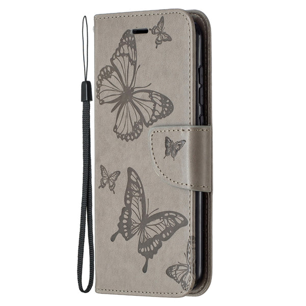 For Nokia C1 Plus Two Butterflies Embossing Pattern Horizont