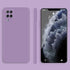 For Samsung Galaxy A42 5G Solid Color Imitation Liquid Silicone Straight Edge Dropproof F...(Purple)