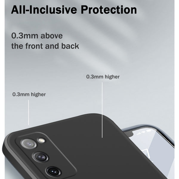 For Samsung Galaxy S20 FE Solid Color Imitation Liquid Silicone Straight Edge Droppro...(Dark Green)