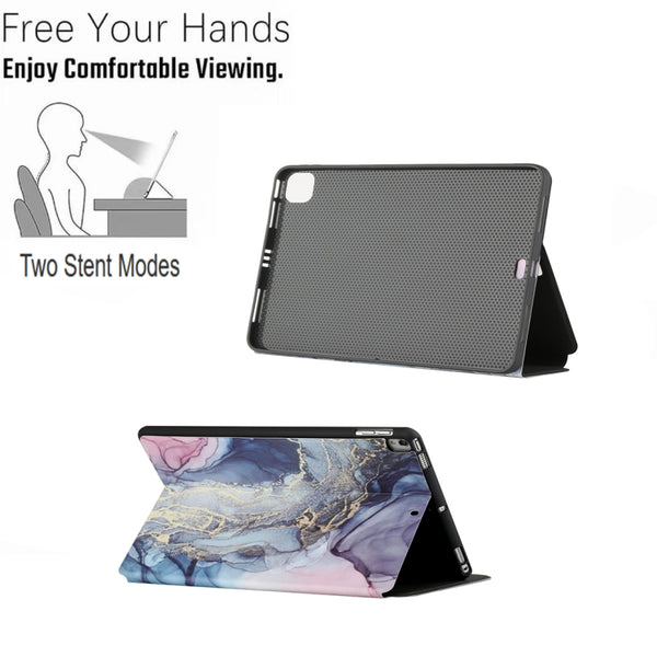 For Samsung Galaxy Tab S6 Lite 10.4 P610 P615 Dual-folding Coloured Drawing Vo...(Phnom Penh Marble)