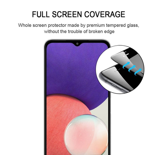 For Samsung Galaxy A22 5G A23 Full Glue Full Cover Screen Protector Tempered Glass Film