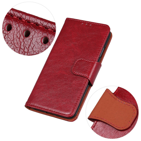 For iPhone 13 Nappa Texture Horizontal Flip Leather Case with Holder & Card Slots & Wallet(Red)