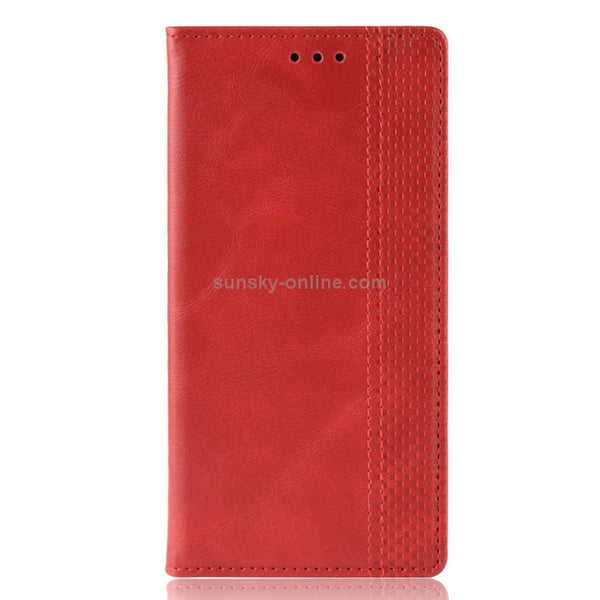 For Samsung Galaxy M32 Magnetic Buckle Retro Crazy Horse Texture Horizontal Flip Leather Cas...(Red)