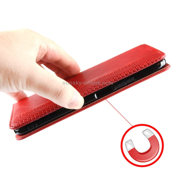 For Samsung Galaxy M32 Magnetic Buckle Retro Crazy Horse Texture Horizontal Flip Leather Cas...(Red)