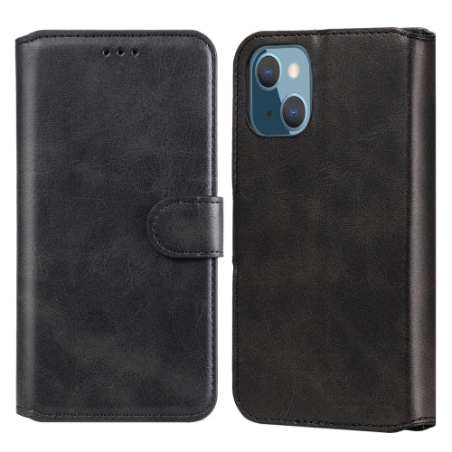 For iPhone 13 mini Classic Calf Texture PU TPU Horizontal Flip Leather Case with Holder & ...(Black)