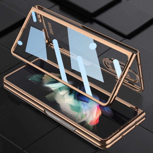 For Samsung Galaxy Z Fold3 5G GKK Integrated Electroplating Glass Full Coverage Phon...(Transparent)