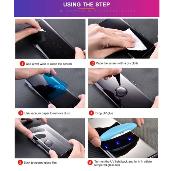 For Samsung Galaxy S22 5G UV Liquid Curved Full Glue Tempered Glass Film