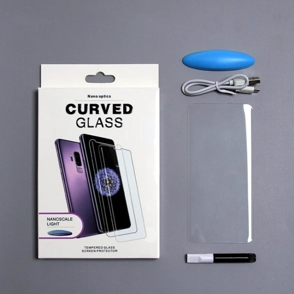 For Samsung Galaxy S22 5G UV Liquid Curved Full Glue Tempered Glass Film