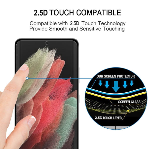 For Samsung Galaxy S22 Ultra 5G Full Glue 3D Curved Edge Screen Tempered Glass Film(Black)