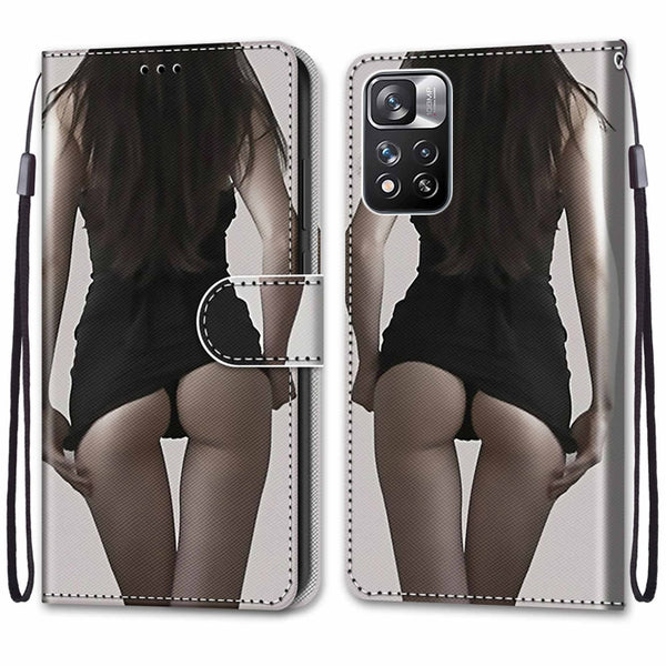 For Xiaomi Redmi Note 11 Pro 11 Pro Global Coloured Drawing Cross Texture Horizontal F...(Miniskirt)