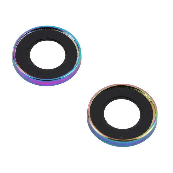 For iPhone 12 12 mini 11 9H Point Drill Camera Lens Protector Circle(Colorful)