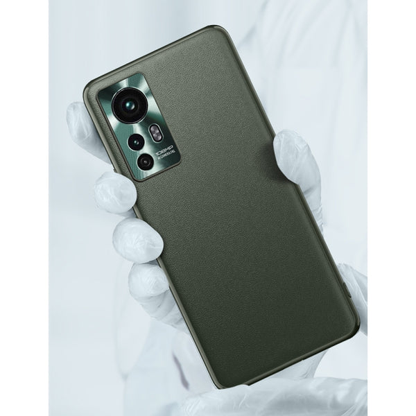For Xiaomi 12 5G Plain Skin Leather Phone Case(Black)