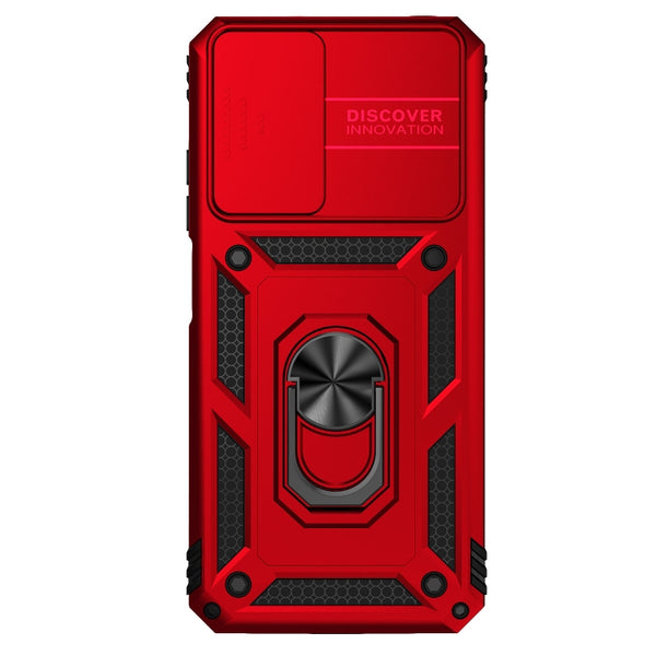 For Xiaomi Redmi Note 11 Global Sliding Camshield Holder Phone Case(Red)