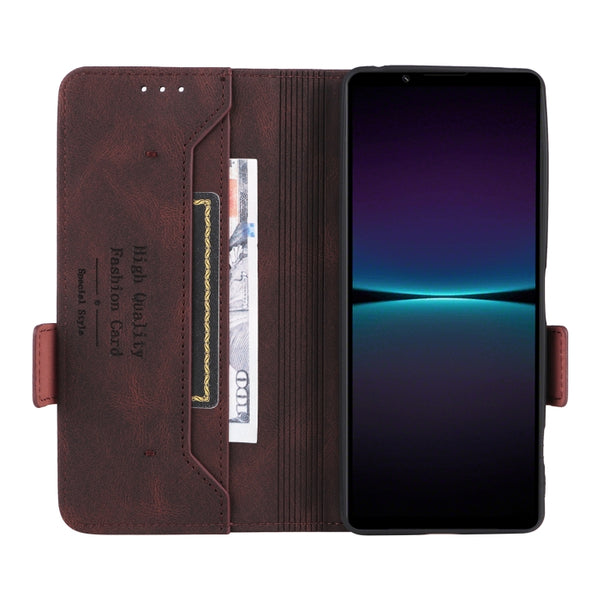 For Sony Xperia 1 IV Magnetic Clasp Flip Leather Phone Case