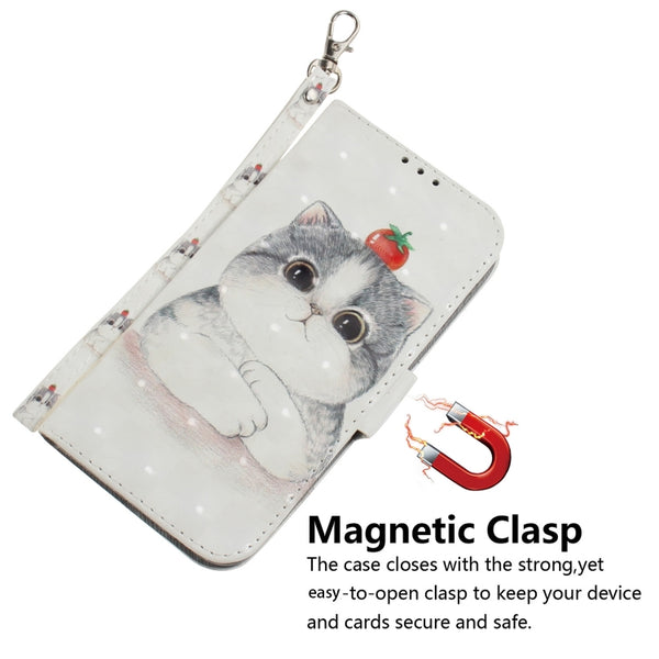 For Xiaomi 12 12X 3D Colored Horizontal Flip Leather Phone Case(Cute Cat)