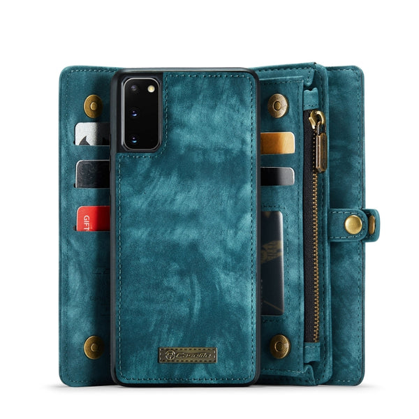 For Galaxy S20 CaseMe Detachable Multifunctional Horizontal Flip Leather Case, with Card S...(Green)