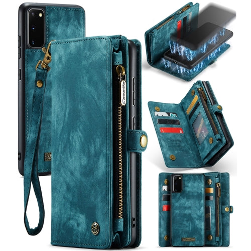 For Galaxy S20 CaseMe Detachable Multifunctional Horizontal Flip Leather Case, with Card S...(Green)