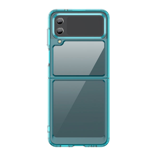 For Samsung Galaxy Z Flip4 5G Colorful Series Acrylic TPU Phone Case(Transparent Blue)