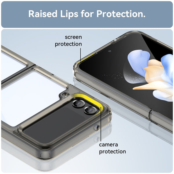 For Samsung Galaxy Z Flip3 5G Colorful Series Acrylic TPU Phone Case(Transparent Grey)