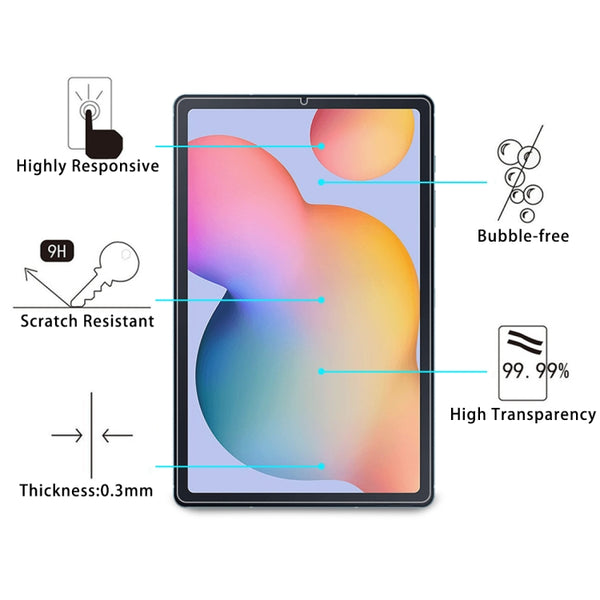 For Galaxy Tab S6 Lite P610 P615 9H 0.3mm Explosion-proof Tempered Glass Film