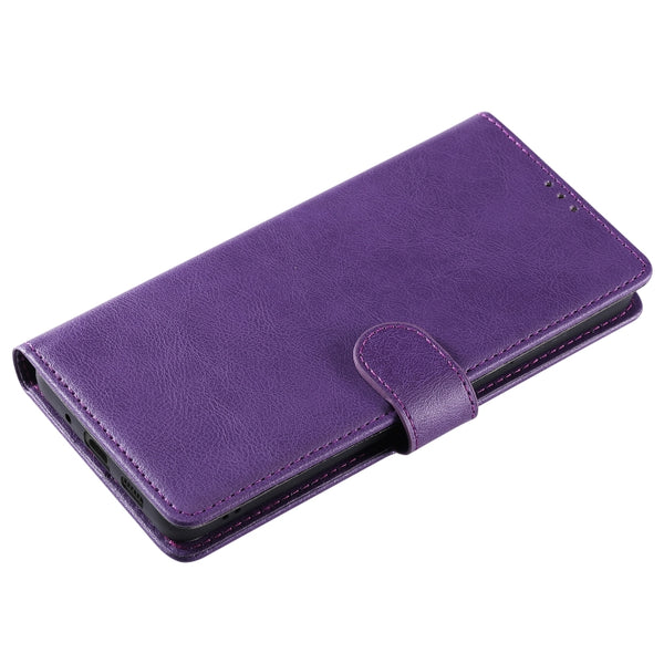 For Galaxy S20 Plus 2 in 1 Solid Color Detachable PU Leather Case with Card Slots & Magne...(Purple)