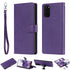 For Galaxy S20 Plus 2 in 1 Solid Color Detachable PU Leather Case with Card Slots & Magne...(Purple)