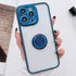 For iPhone 12 Pro Electroplated Ring Holder Phone Case