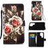 For Samsung Galaxy S23 Ultra 5G Colored Drawing Pattern Plain Weave Leather Phone...(Roses On Black)