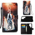 For Samsung Galaxy S23 Ultra 5G Colored Drawing Pattern Plain Weave Leather Phon...(Cats And Tigers)