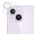 For iPhone 14 14 Plus Tempered Glass Glitter CD Texture Back Camera Film(Silver)