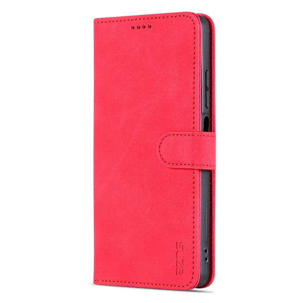 For Xiaomi Redmi Note 12 5G Global China Poco X5 AZNS Skin Feel Calf Texture Flip Leather Ph...(Red)