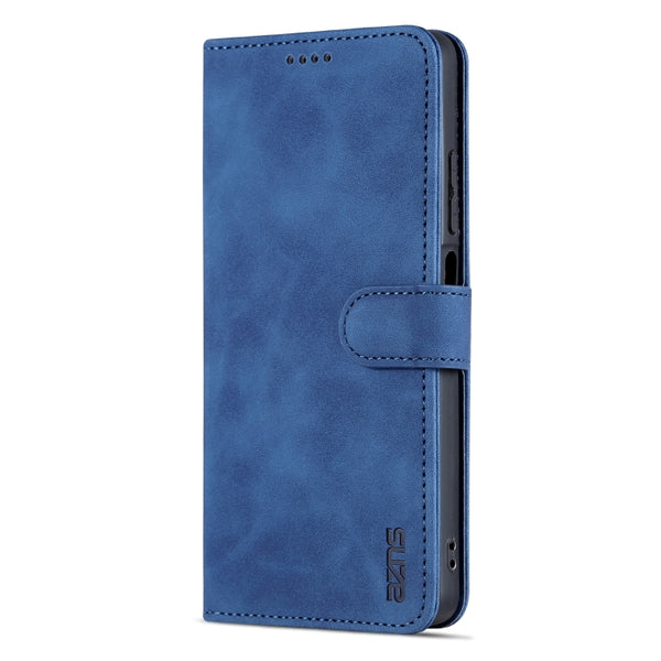 For Xiaomi Redmi Note 12 5G Global China Poco X5 AZNS Skin Feel Calf Texture Flip Leather P...(Blue)