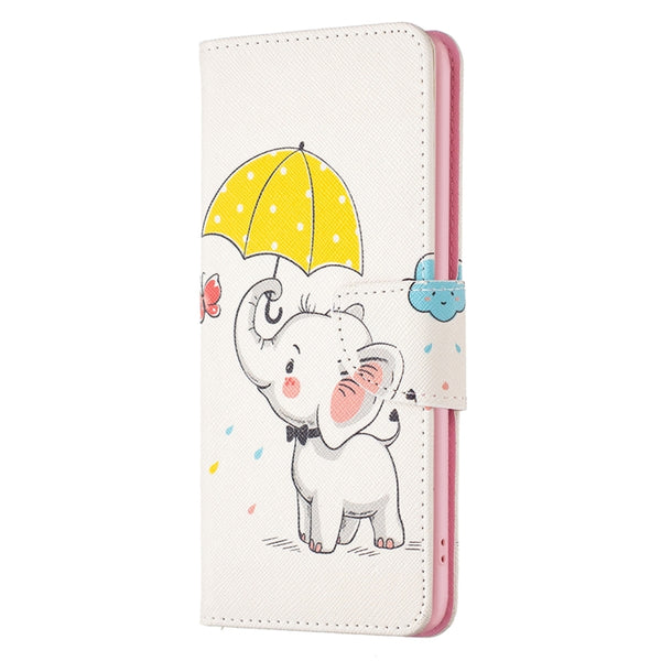 For Xiaomi 13 Lite Civi 2 Colored Drawing Leather Phone Case(Umbrella Elephant)