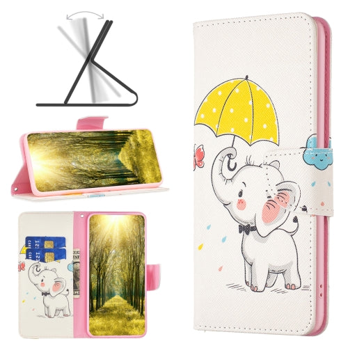 For Xiaomi 13 Lite Civi 2 Colored Drawing Leather Phone Case(Umbrella Elephant)