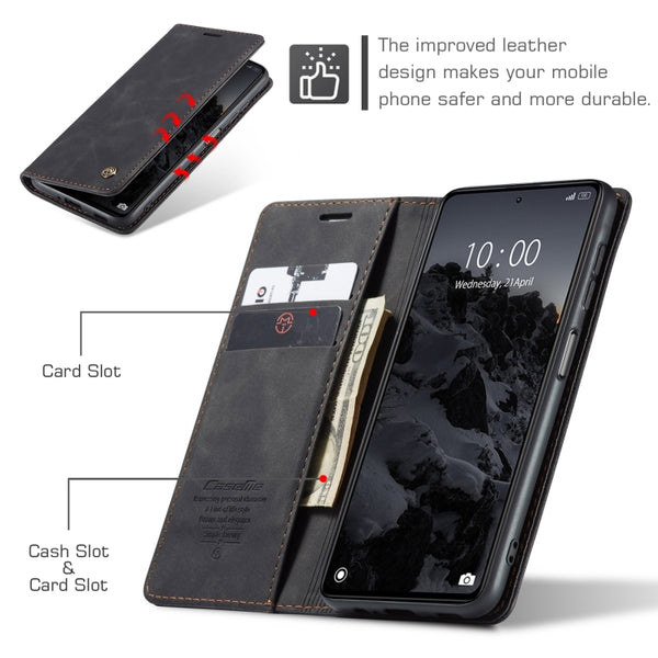 For Xiaomi Redmi Note 12 Pro 5G Poco X5 Pro CaseMe 013 Multifunctional Horizontal Flip Lea...(Black)