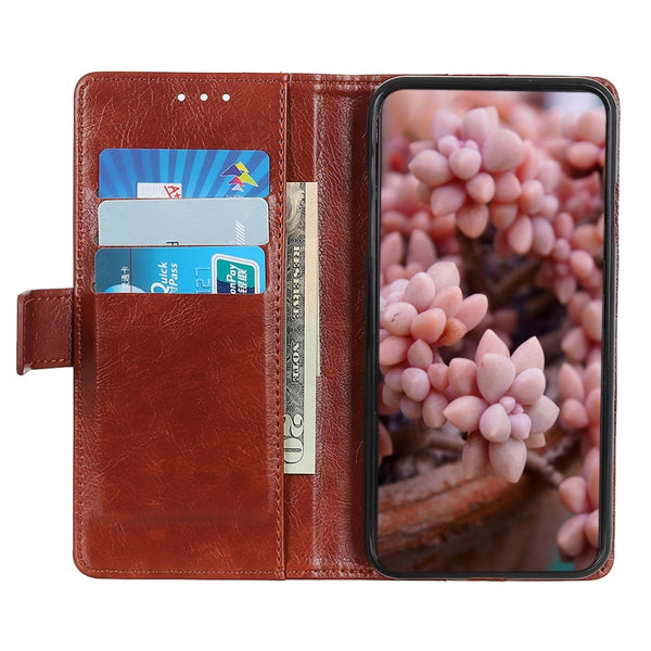 For Samsung Galaxy M14 Copper Buckle Nappa Texture Horizontal Flip Leather Phone Case(Brown)