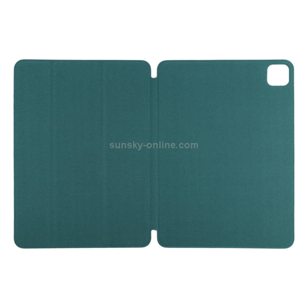 For iPad Pro 12.9 inch(2020) Horizontal Flip Ultra-thin Double-sided Clip Non-buckle ...(Dark Green)