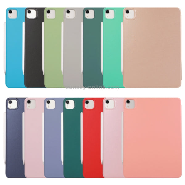For iPad Pro 12.9 inch(2020) Horizontal Flip Ultra-thin Double-sided Clip Non-buckle ...(Dark Green)