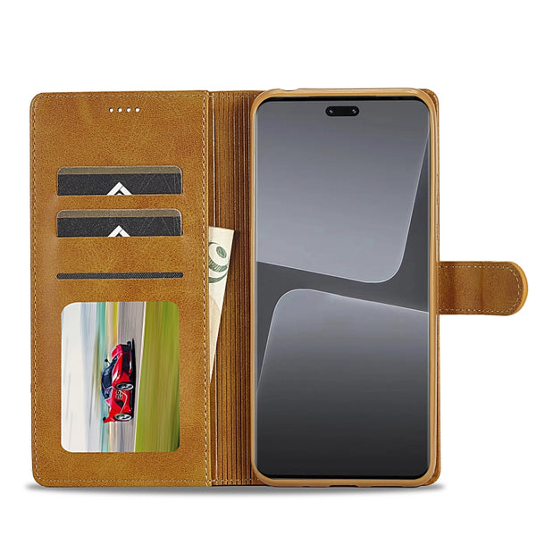 For Xiaomi 13 Lite LC.IMEEKE Calf Texture Horizontal Flip Leather Case(Yellow)