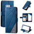 For Samsung Galaxy S10e Skin Feel Splicing Horizontal Flip Leather Case with Holder & Card ...(Blue)