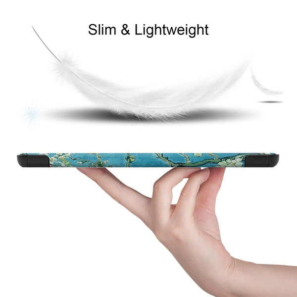 For Samsung Galaxy Tab S8 Tab S8 Plus Tab S7 FE Tab S7 Custer Painted PU Leather...(Apricot Blossom)