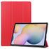 For Samsung Galaxy Tab S8 Tab S8 Plus Tab S7 FE Tab S7 Custer Texture Smart PU Leather Case ...(Red)