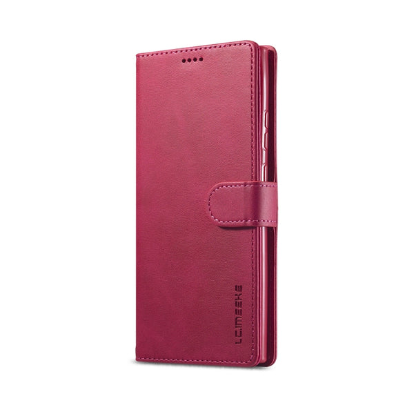 For Samsung Galaxy Note 20 Ultra LC.IMEEKE Calf Texture Horizontal Flip Leather Case, with H...(Red)