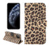 For iPhone 12 12 Pro Leopard Print Pattern Horizontal Flip Leather Case with Card Slot and...(Brown)