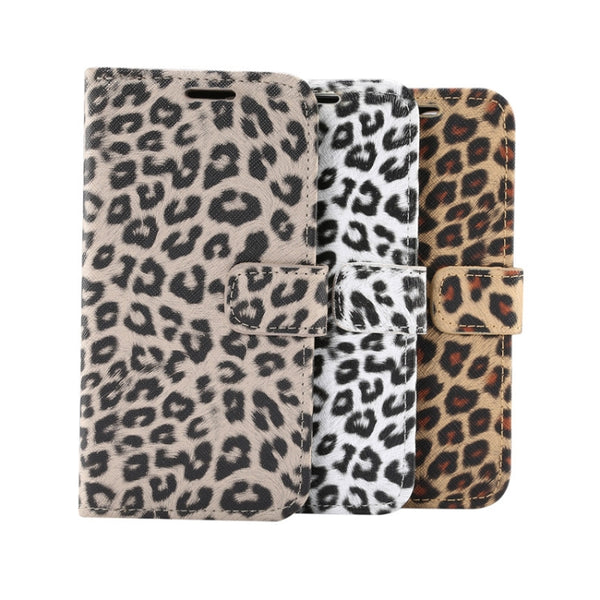 For iPhone 12 12 Pro Leopard Print Pattern Horizontal Flip Leather Case with Card Slot and...(Brown)