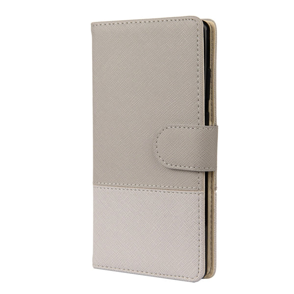 For Samsung Galaxy Note20 Ultra Color Splicing Horizontal Flip Leather Case with Holder & C...(Grey)